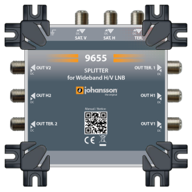 Rozgałęźnik 1x2 Wideband + DVB-T2 Johansson 9655