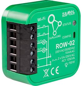 INTELIGENTNY PRZEŁĄCZNIK ROW-02 Wi-Fi SUPLA 230 V AC ZAMEL