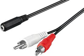 Kabel audio gn. jack 3,5mm - 2x RCA Goobay 1,4m