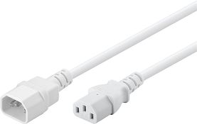 Kabel zasilający IEC C13 - C14 Goobay biały 2m