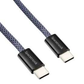 Kabel USB-C PD100/240W Spacetronik 3m granatowy