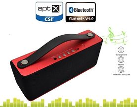 Aluminiowe głośniki bluetooth Spacetronik X05 Red