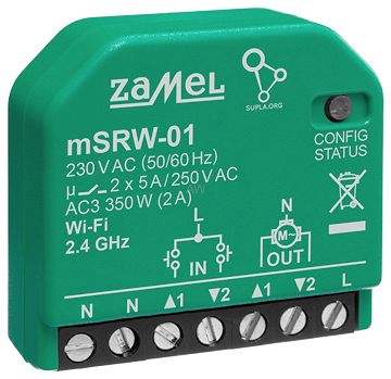 INTELIGENTNY STEROWNIK ROLET M/SRW-01 Wi-Fi 230 V AC ZAMEL