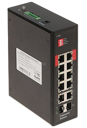 SWITCH PRZEMYSŁOWY POE GTX-P1-12-82G-V2 8-PORTOWY SFP