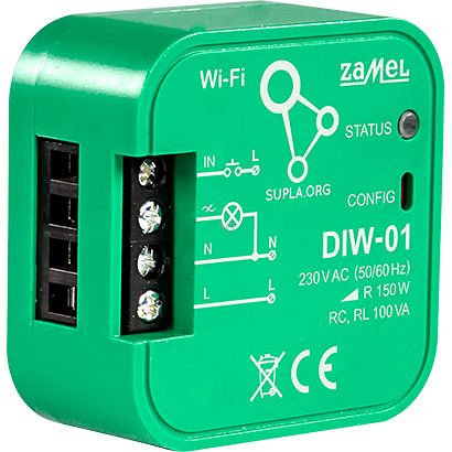 INTELIGENTNY ŚCIEMNIACZ OŚWIETLENIA DIW-01 Wi-Fi, 230 V AC ZAMEL