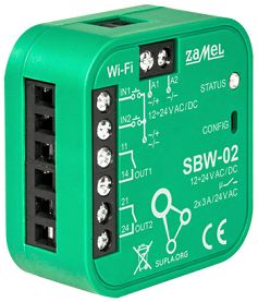 INTELIGENTNY STEROWNIK BRAM I DRZWI SBW-02 Wi-Fi, SUPLA 12 ... 24 V AC/DC ZAMEL