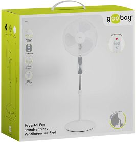 Wentylator stojący 16" Goobay 45W BIAŁY z pilotem