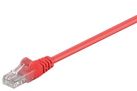 Kabel LAN Patchcord CAT 5E 0,25m czerwony