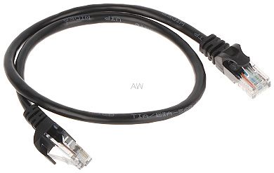 PATCHCORD RJ45/0.5-BLACK 0.5 m