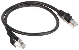 PATCHCORD RJ45/0.5-BLACK 0.5 m