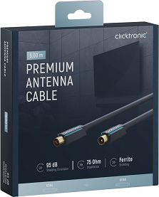 CLICKTRONIC Przyłącze TV IEC kabel antenowy 5m