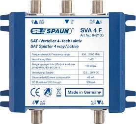 Rozgałeźnik SAT quattro/wideband Spaun SVA 4F