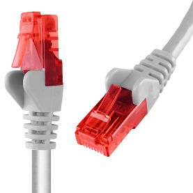 Kabel RJ45 CAT 6 U/UTP AWG24 biały 0.5m