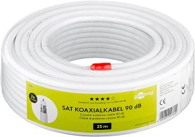 Kabel Koncentryczny RG6 Goobay 2xEKR 90dB CCS 25m