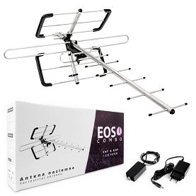 Antena DVB-T2 Spacetronik EOS L Combo Black Akt.