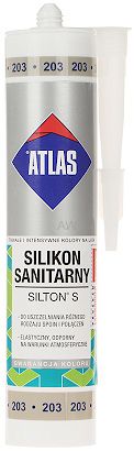 SILIKON SANITARNY SIL-S280-ST/ATLAS SILTON S KARTUSZ 280 ml STALOWY