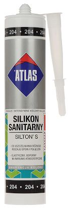 SILIKON SANITARNY SIL-S280-B/ATLAS SILTON S KARTUSZ 280 ml CZARNY