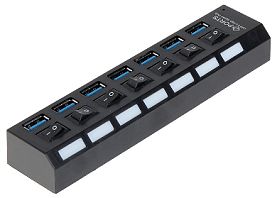 HUB USB 3.0 HUB-USB3.0-1/7 55 cm