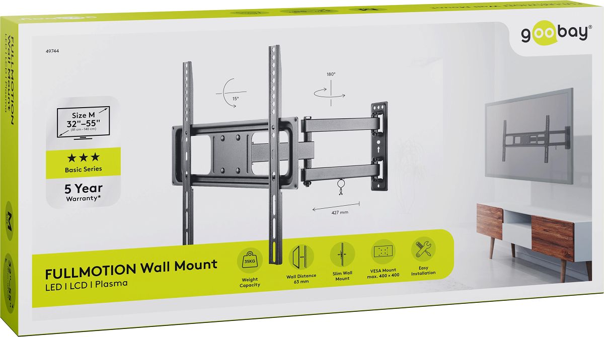 Uchwyt TV Goobay BASIC FULLMOTION M 32