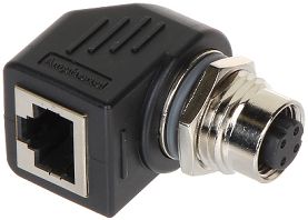 PRZEJŚCIE KĄTOWE M12D-G/RJ45-G