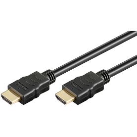 Kabel HDMI Goobay 1.4 Gold Black 0.5m