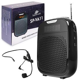 Przewodowy wzmacniacz głosu mikrofon SP-VA11 +FM