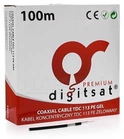 Kabel koncentryczny DIGITSAT TDC 113PE GEL, ŻEL