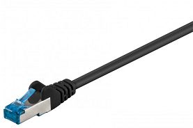 Kabel LAN Patchcord CAT 6A S/FTP czarny 0,25m