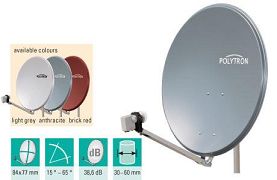 Antena SAT aluminiowa POLYTRON OSP 85 czerwona