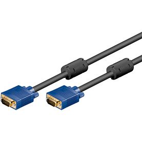 Kabel VGA Goobay M/M Gold niebieski - 1,8m