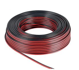 Kabel głośnikowy Goobay 2x2,5mm CCA 50m black-red