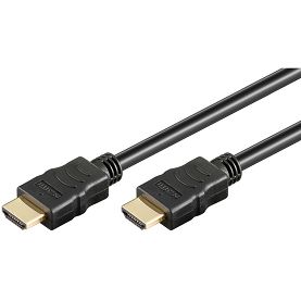 Kabel HDMI Goobay 1.4 Gold Black 1m