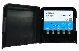 Alcad Wzmacniacz Masztowy AM-487 32dB 2xUHF+VHF+FM